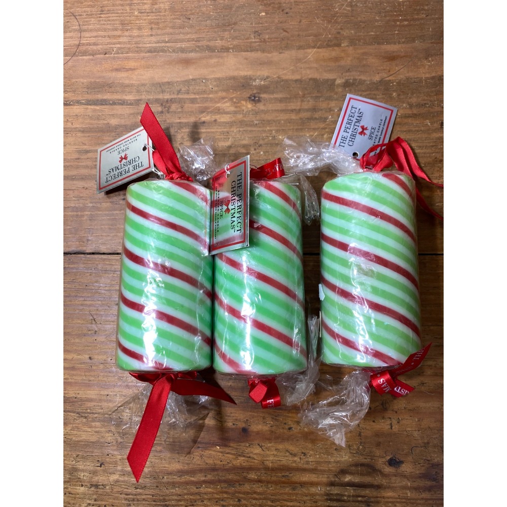 White Barn Candle Co The Perfect Christmas Spice Scented Pillar Candles Set of 3